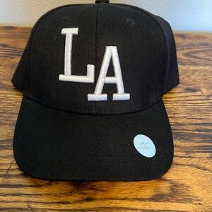 Adjustable Los Angeles black baseball cap
